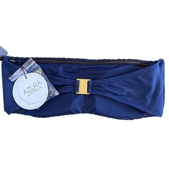 Azura Australia NWT Textured Pintuck Bandeau Bikini Top - Picture 3 of 5